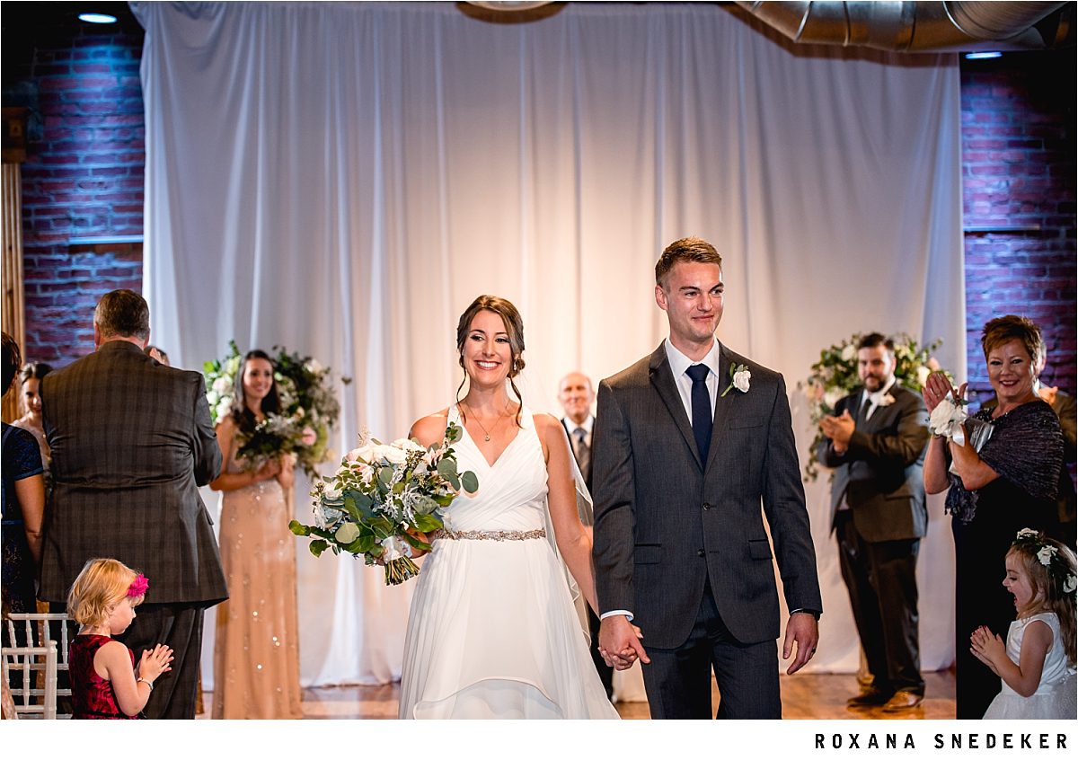 Indianapolis wedding at the Mavris arts & event center by Roxana Snedeker