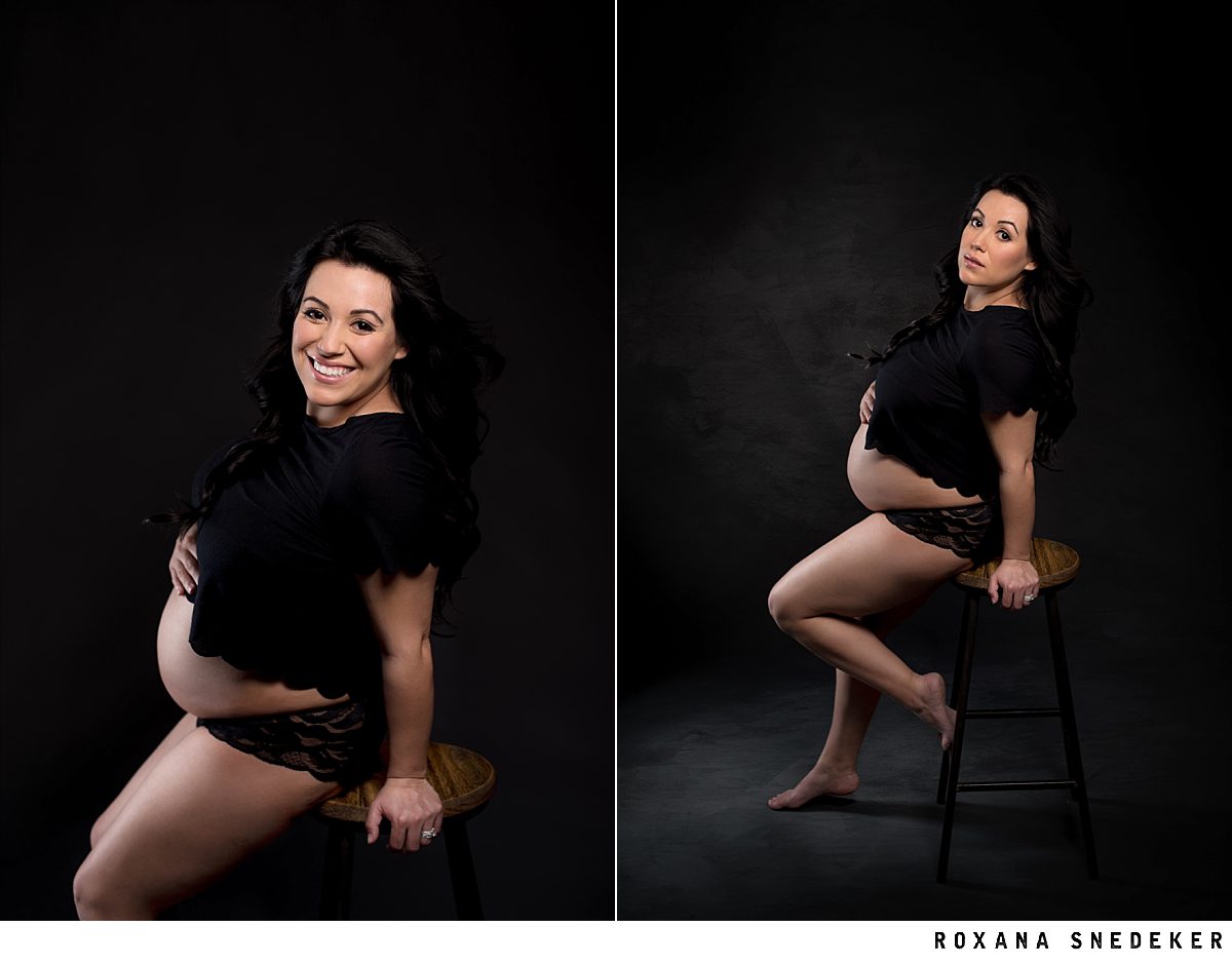 Indianapolis maternity session done in studio