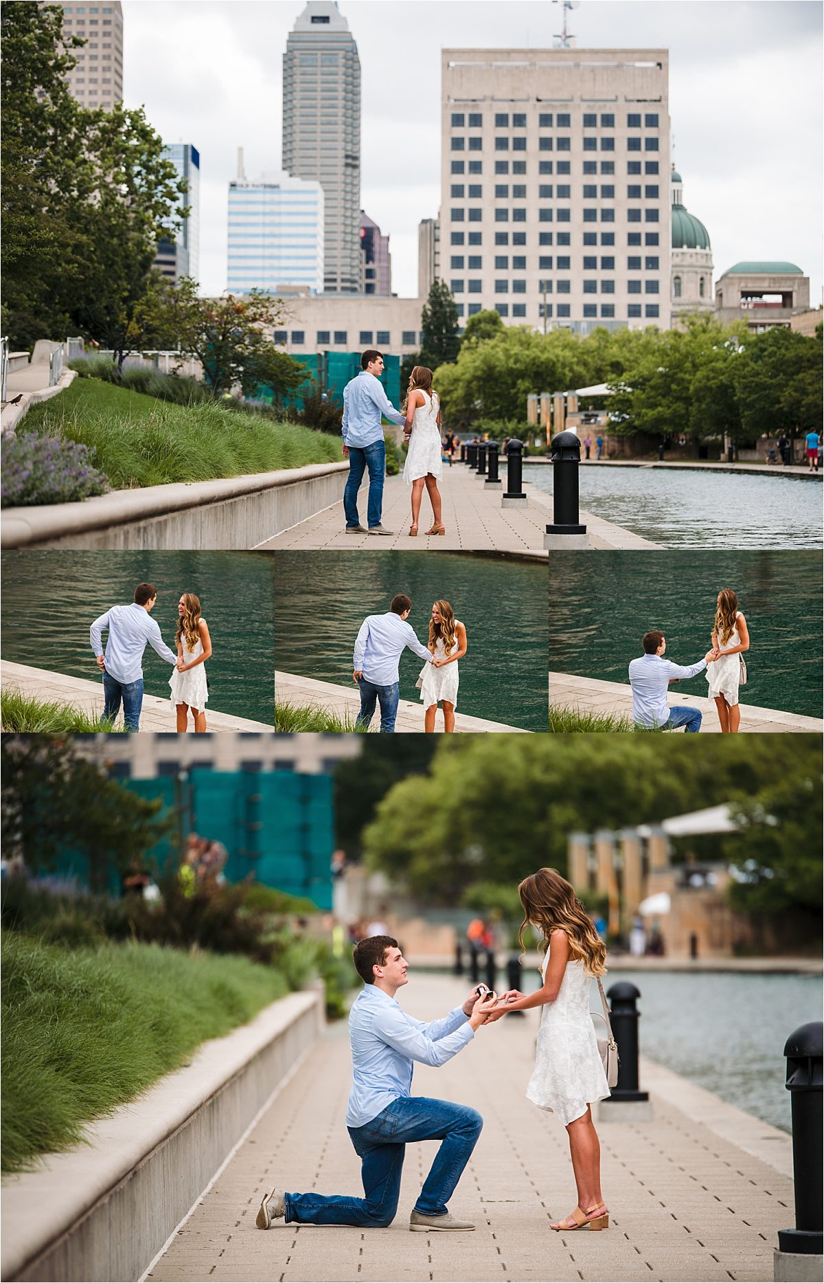 Canal walk proposal Indianapolis Photographer