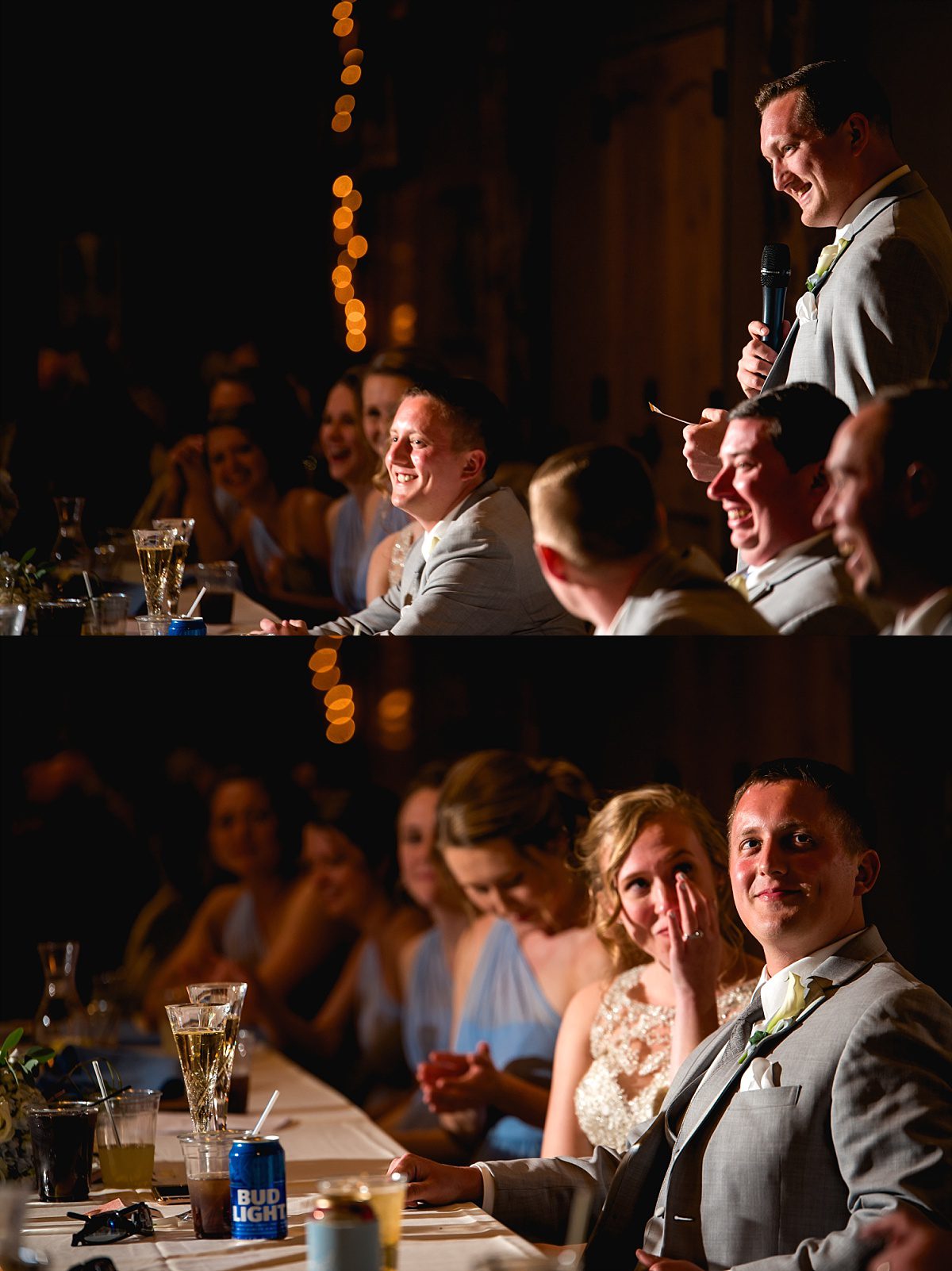 candid moments at wedding reception | Noblesville, IN wedding photographer
