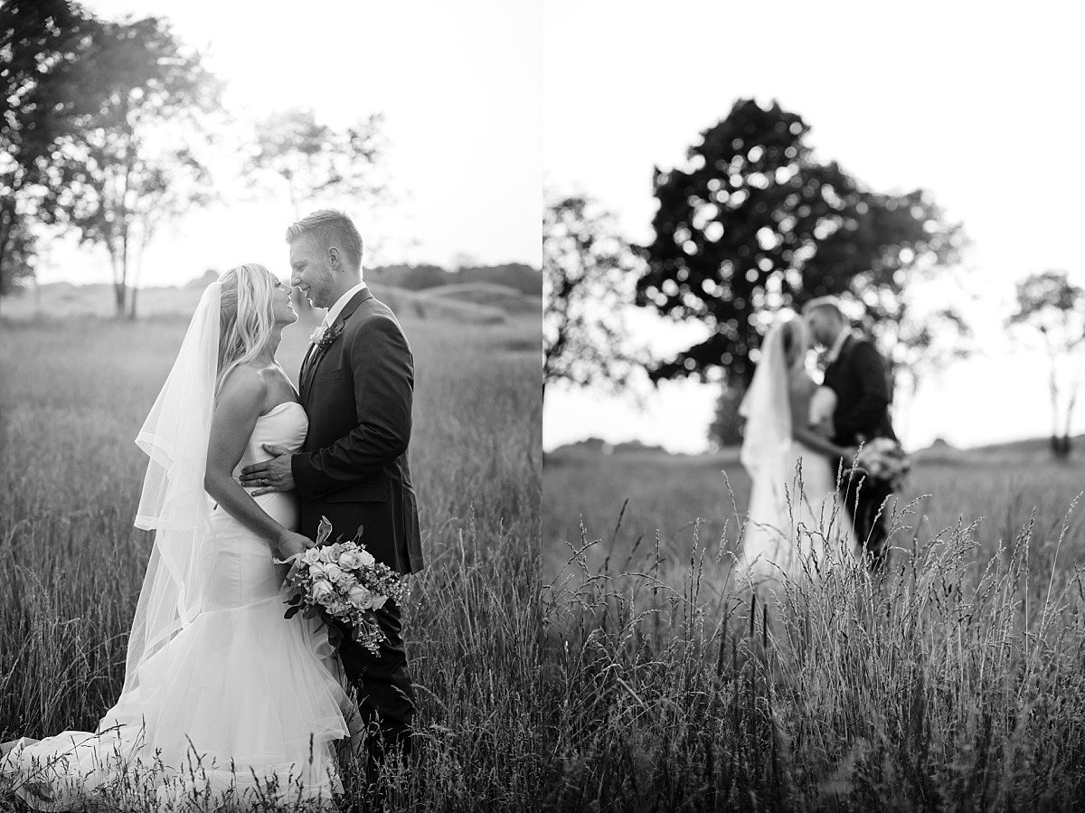 Bride & groom at the fields of Purgatory golf club in Noblesville