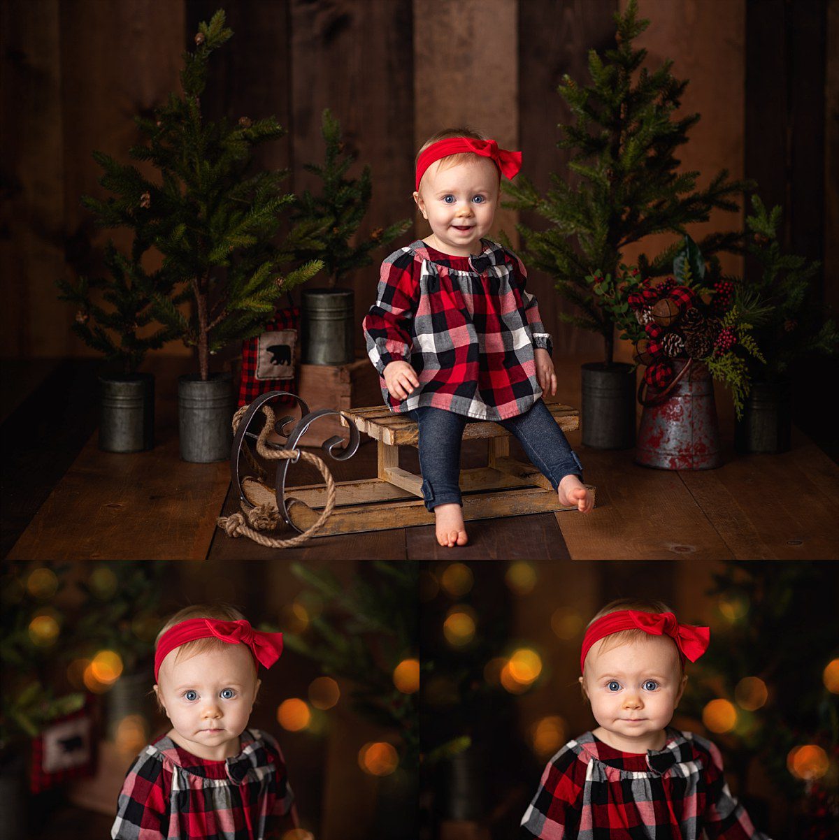 Family photos for Christmas mini session in the studio