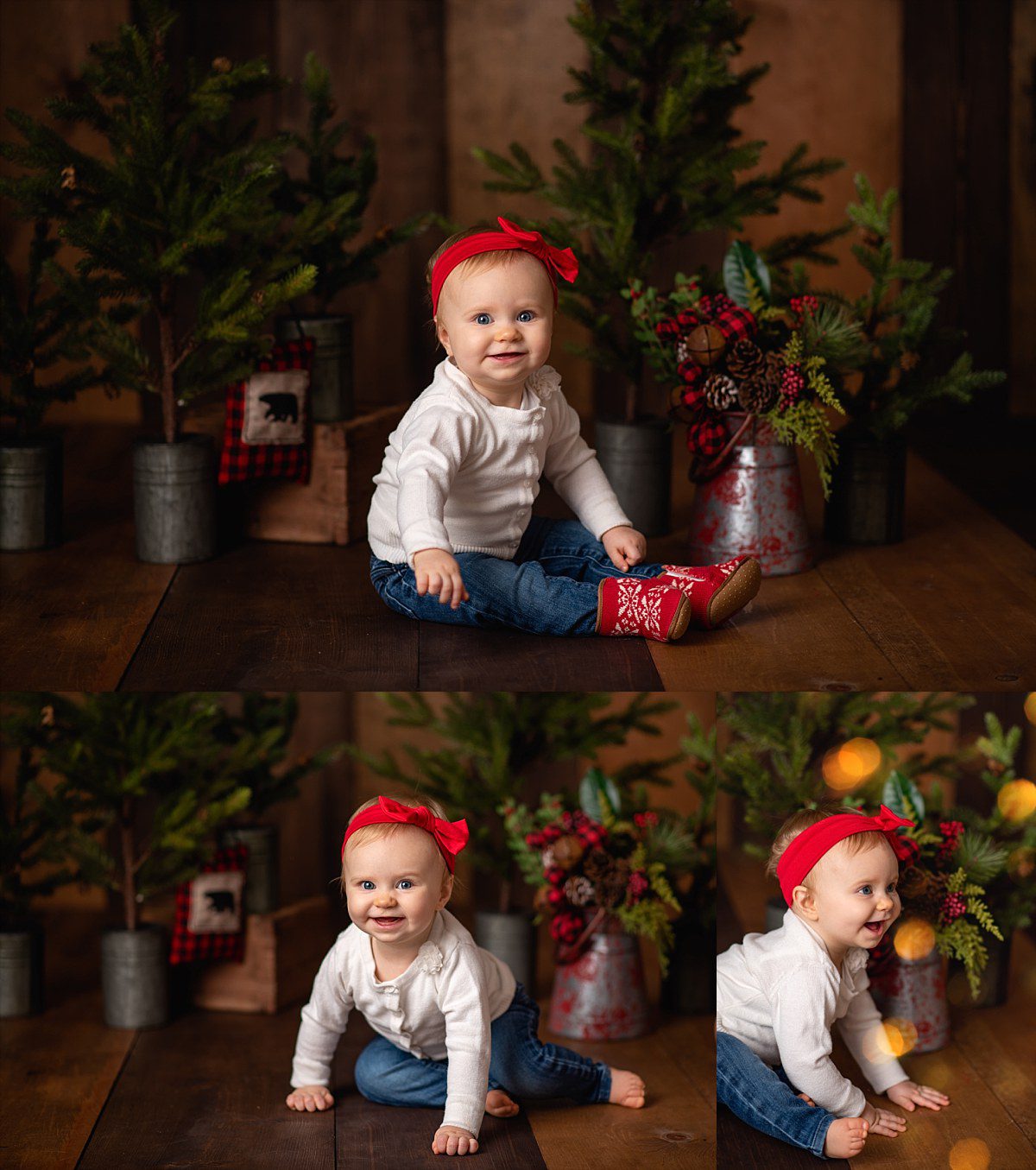 Family photos for Christmas mini session in the studio