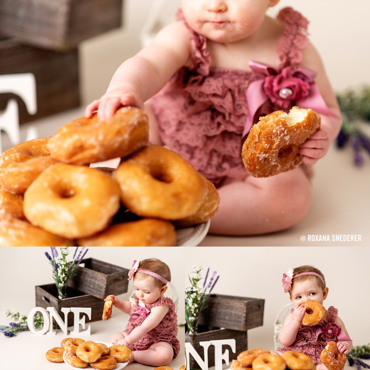 First Birthday photo shoot ideas | Baby posing | paper background
