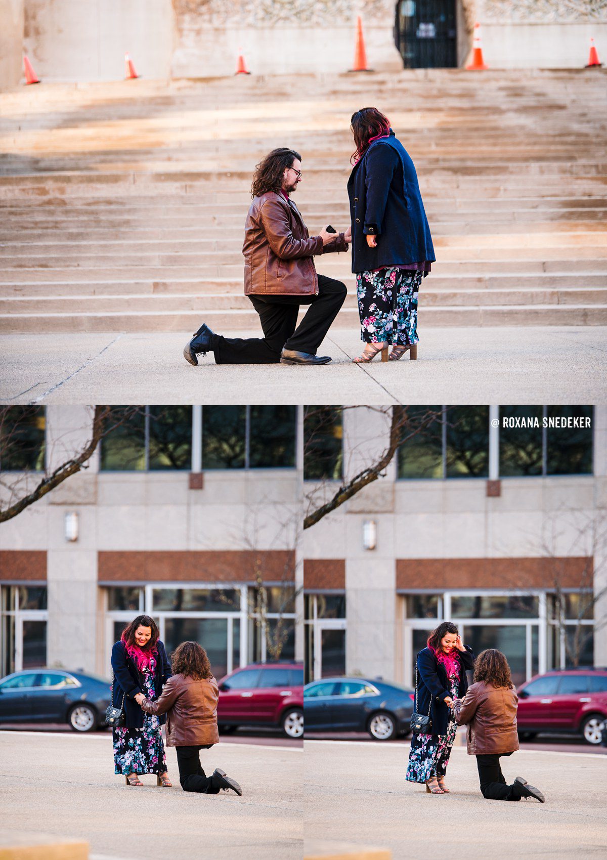 Proposal Photography in Indianapolis, Indiana downtown