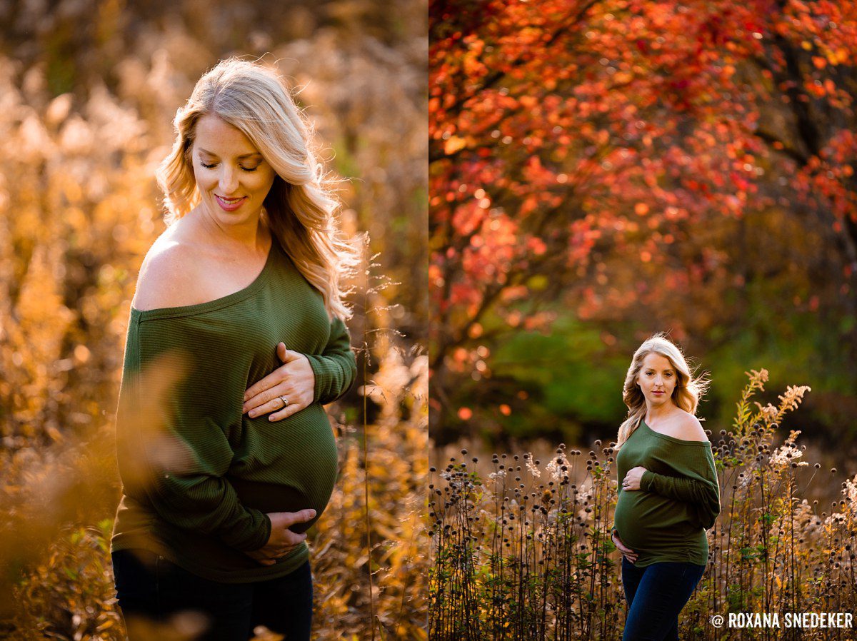 Maternity Photos Indiana Fall colors