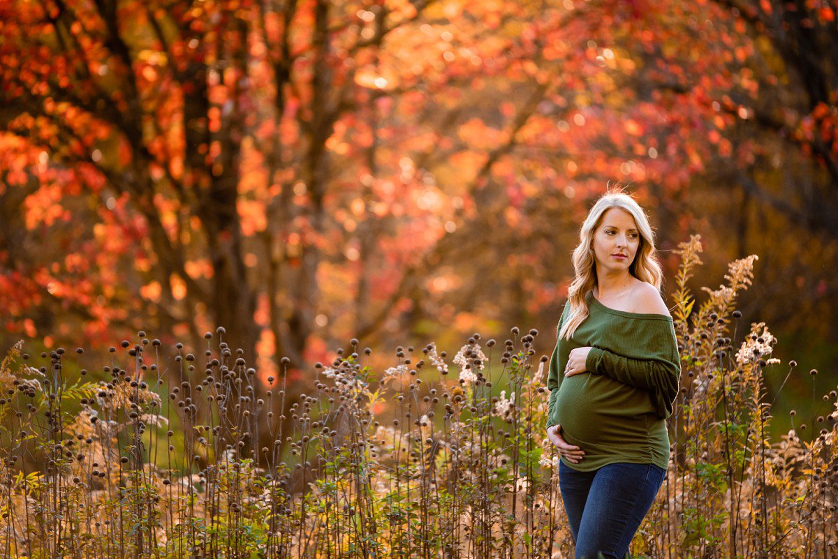 Maternity Photos Indiana Fall colors